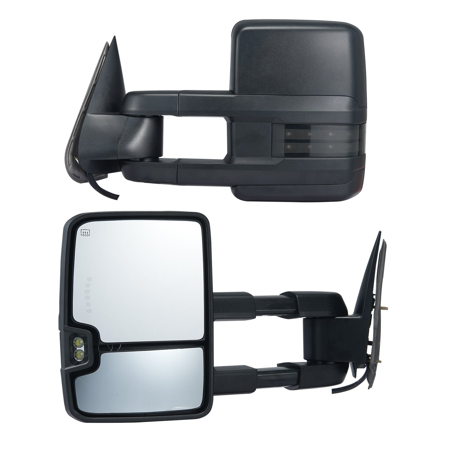 Elektrisch beheizte Anhängerspiegel für Chevrolet Silverado (2014-2021)/GMC, klappbar