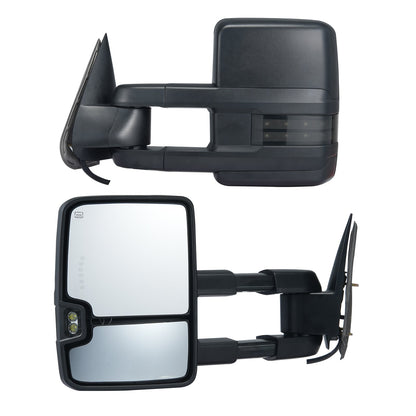 Elektrisch beheizte Anhängerspiegel für Chevrolet Silverado (2014-2021)/GMC, klappbar