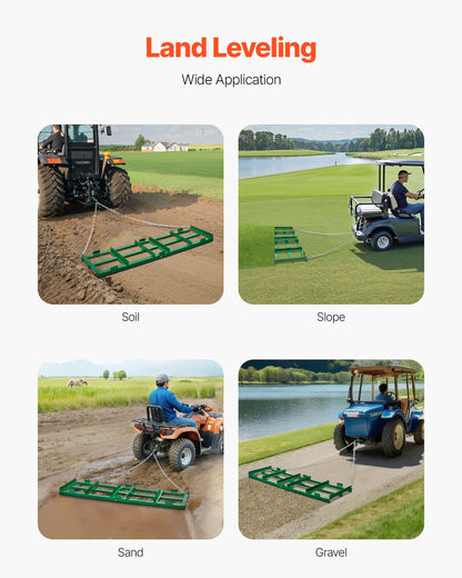 Drag Harrow 6 ft Heavy Duty Towing Behind Drag Harrow Driveway Graders