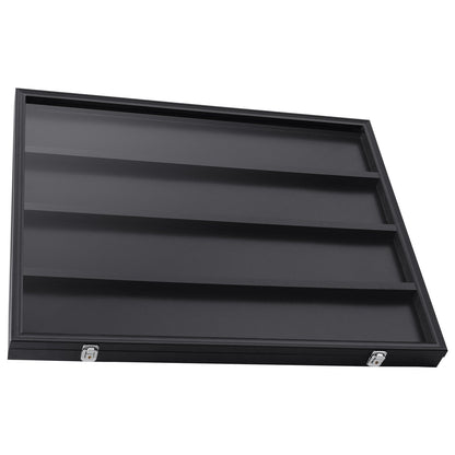 Vitrine für 36 abgestufte Sportkarten, 30,5 x 24,3 x 2,1 Zoll, Präsentationsrahmen für Baseballkarten mit 98 % UV-Schutz, transparentes PC-Glas, abschließbarer Wandschrank für Fußball-, Basketball-, Hockey- und Sammelkarten