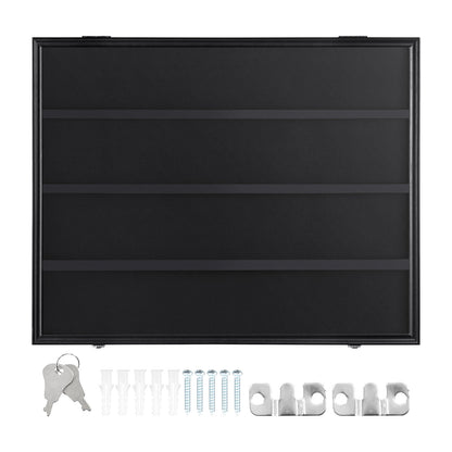 Vitrine für 36 abgestufte Sportkarten, 30,5 x 24,3 x 2,1 Zoll, Präsentationsrahmen für Baseballkarten mit 98 % UV-Schutz, transparentes PC-Glas, abschließbarer Wandschrank für Fußball-, Basketball-, Hockey- und Sammelkarten