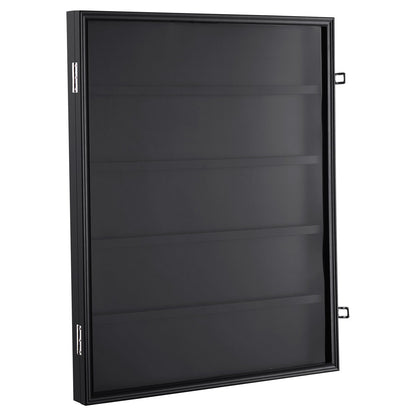 Vitrine für 35 abgestufte Sportkarten, 24,3 x 30,5 x 2,1 Zoll, Präsentationsrahmen für Baseballkarten mit 98 % UV-Schutz, klares Sicht-PC-Glas, abschließbarer Wandschrank für Fußball-, Basketball-, Hockey- und Sammelkarten