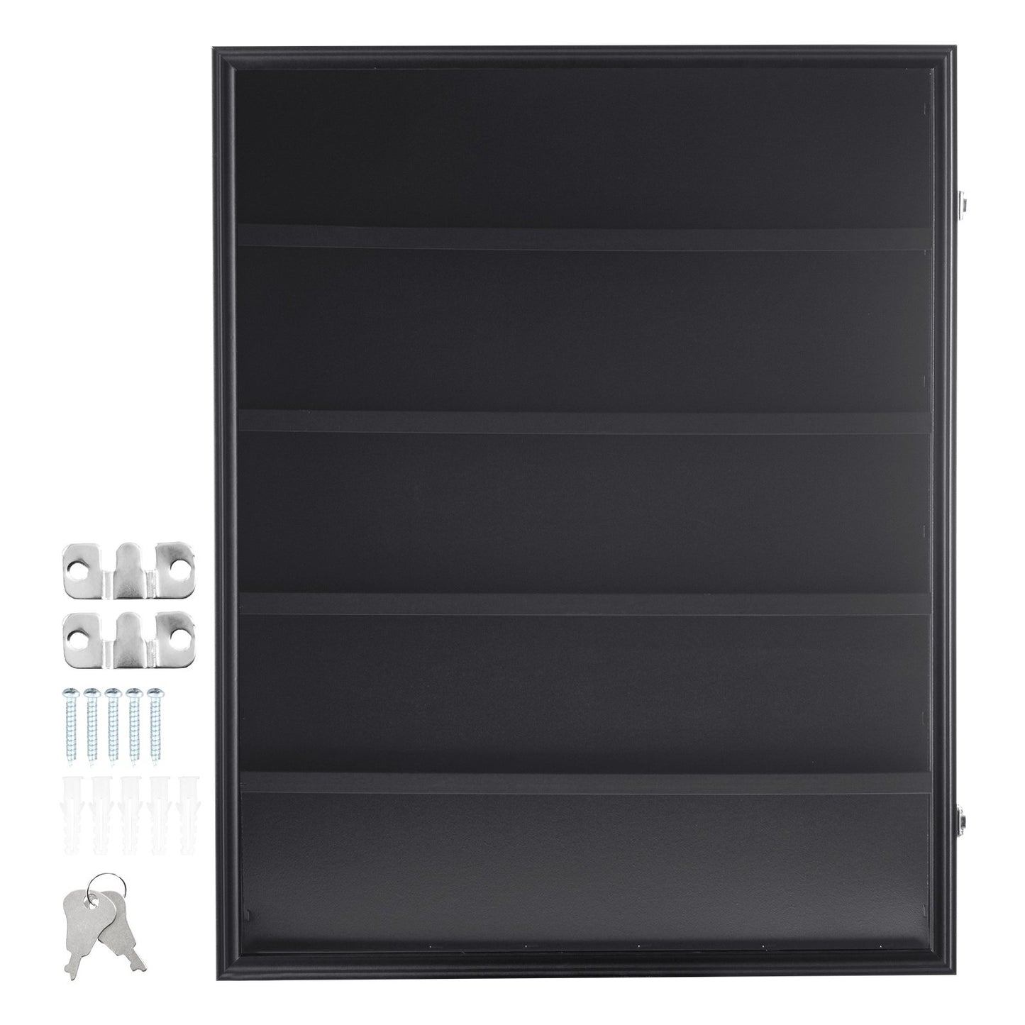 Vitrine für 35 abgestufte Sportkarten, 24,3 x 30,5 x 2,1 Zoll, Präsentationsrahmen für Baseballkarten mit 98 % UV-Schutz, klares Sicht-PC-Glas, abschließbarer Wandschrank für Fußball-, Basketball-, Hockey- und Sammelkarten