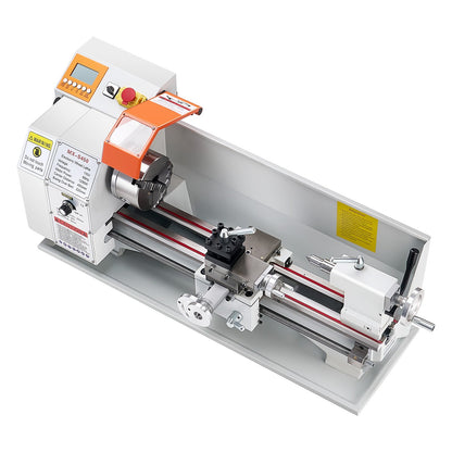 Metal Lathe Machine, 8.7 x 18 in, Precision Bench Power Metal Lathe, Automatic Feed, 0-2500 RPM Variable Speed, 1250W Brushless Motor, for Processing Precision Parts Soft Metals Wood Plastics