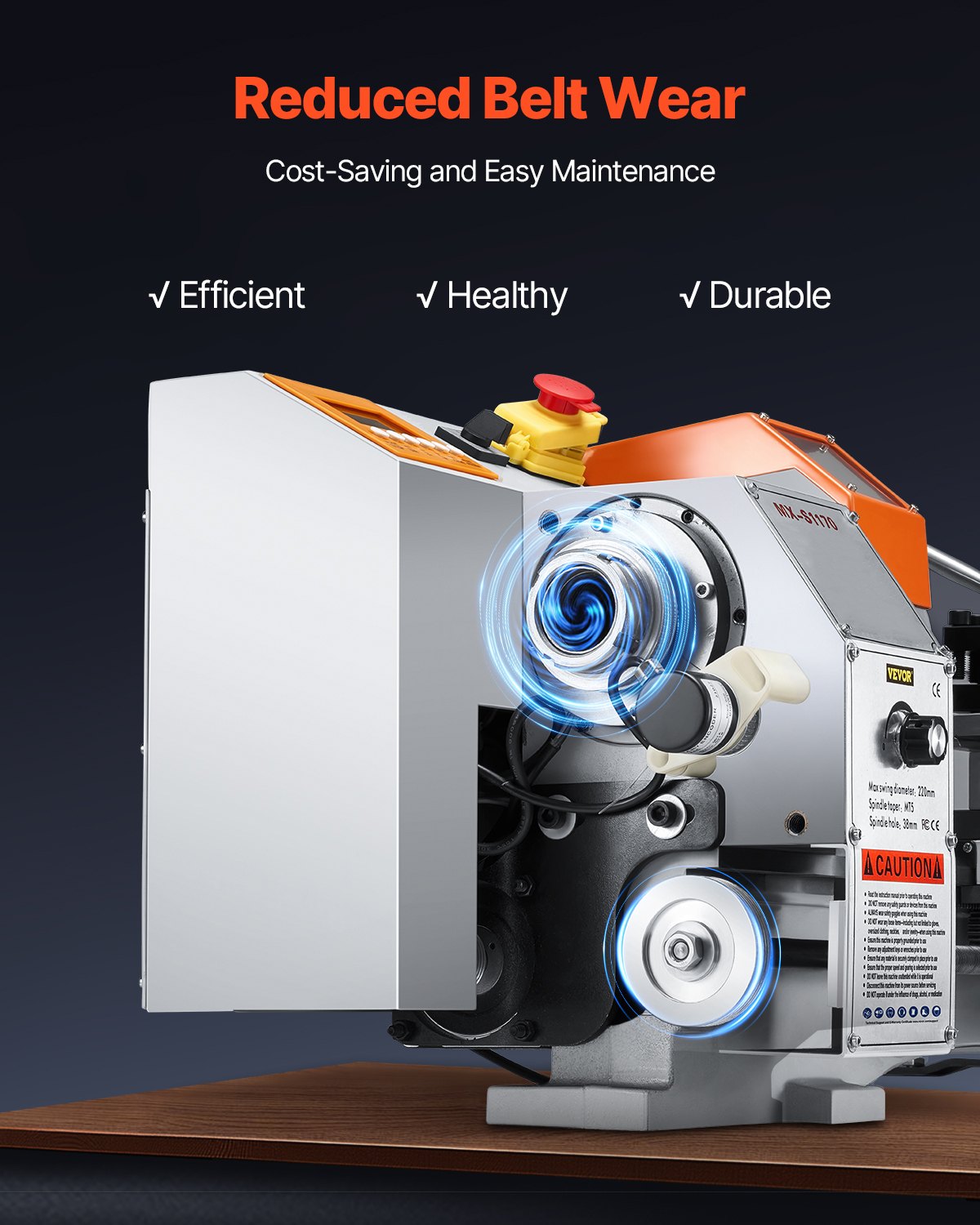 Metal Lathe Machine, 8.7 x 39 in, Precision Bench Power Metal Lathe, Automatic Feed, 0-2500 RPM Variable Speed, 1250W Brushless Motor, for Processing Precision Parts Soft Metals Wood Plastics