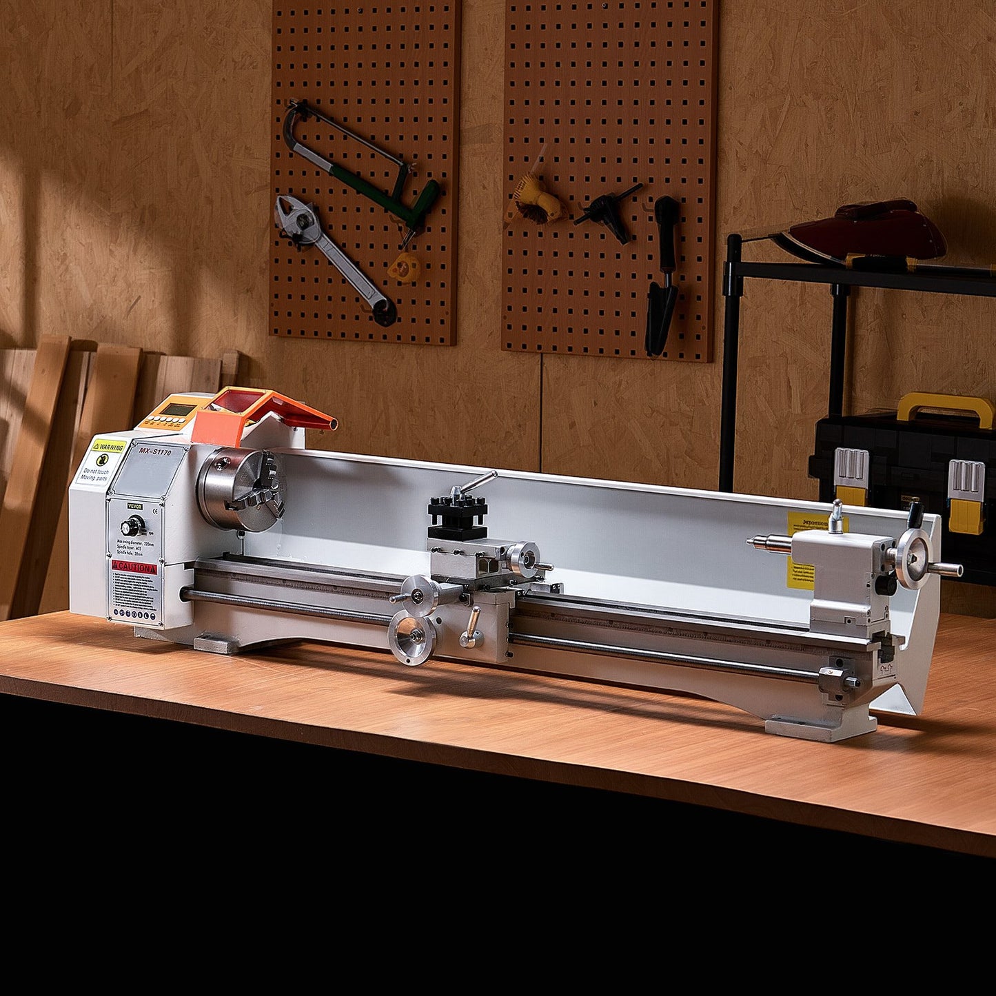 Metal Lathe Machine, 8.7 x 39 in, Precision Bench Power Metal Lathe, Automatic Feed, 0-2500 RPM Variable Speed, 1250W Brushless Motor, for Processing Precision Parts Soft Metals Wood Plastics