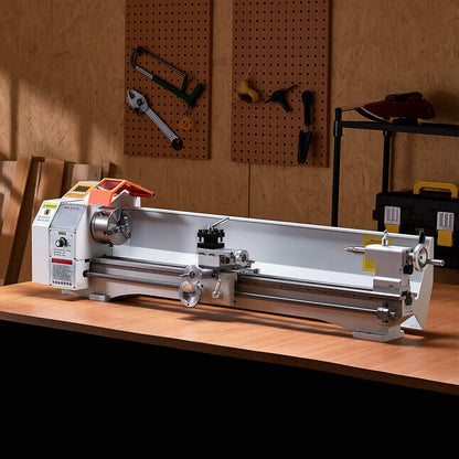 Metal Lathe Machine, 8.7 x 39 in, Precision Bench Power Metal Lathe, Automatic Feed, 0-2500 RPM Variable Speed, 1250W Brushless Motor, for Processing Precision Parts Soft Metals Wood Plastics