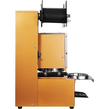 Fully Automatic Cup Sealing Machine, 500-650 Cups/H, Cup Sealer Machine for 190 mm Tall & 90/95 mm Cup, Electric Tea Sealer with Digital Control LCD Panel for Bubble Milk Tea Coffee, Gold