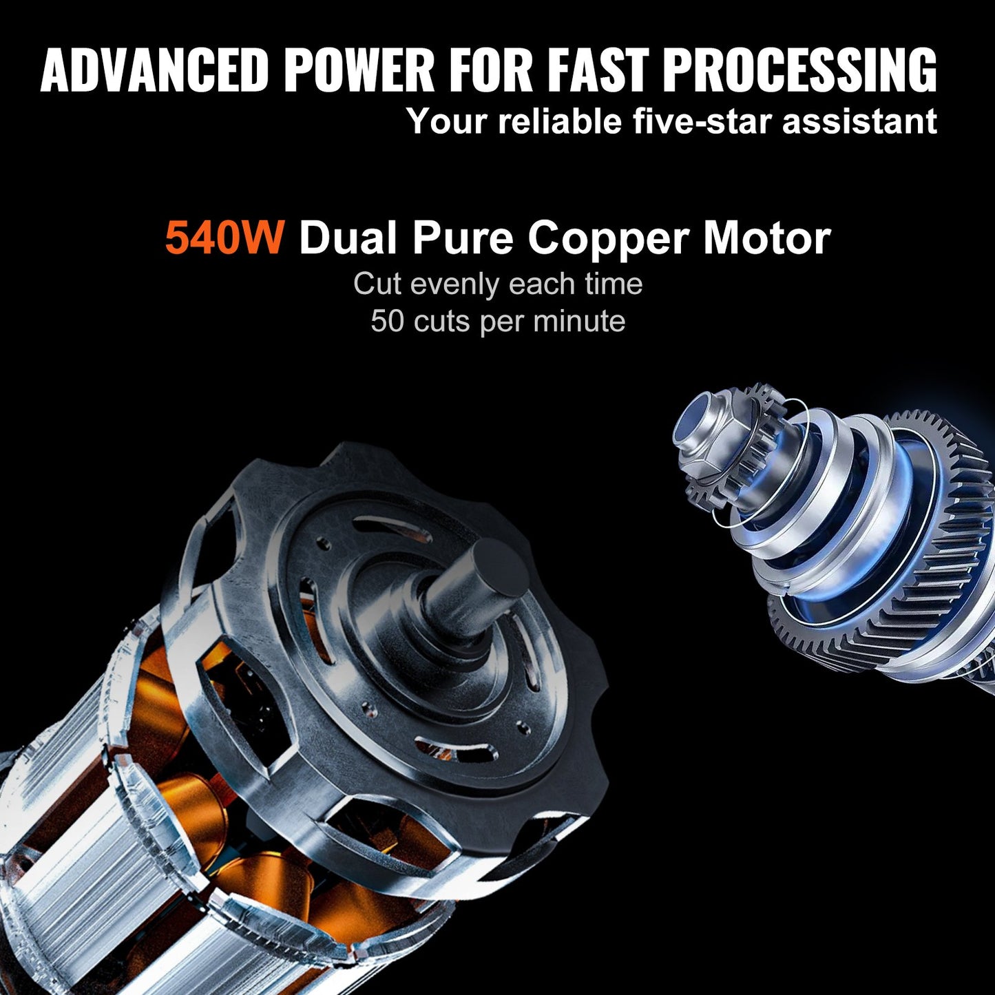 Automatic Meat Slicer, 540W Deli Slicer, 2 PCS 10" Stainless Steel Removable Blade, 0-15mm Adjustable Thickness, Child Lock Protection, Food Slicer Machine for Meat Cheese Bread for Home Use