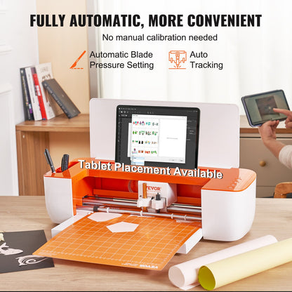 Vinyl Cutter Machine, Bluetooth Connectivity DIY Cut Machine, Compatible with iOS, Android, Windows and Mac, Massive Designs Included, for Creating Custom Cards, Home Decor