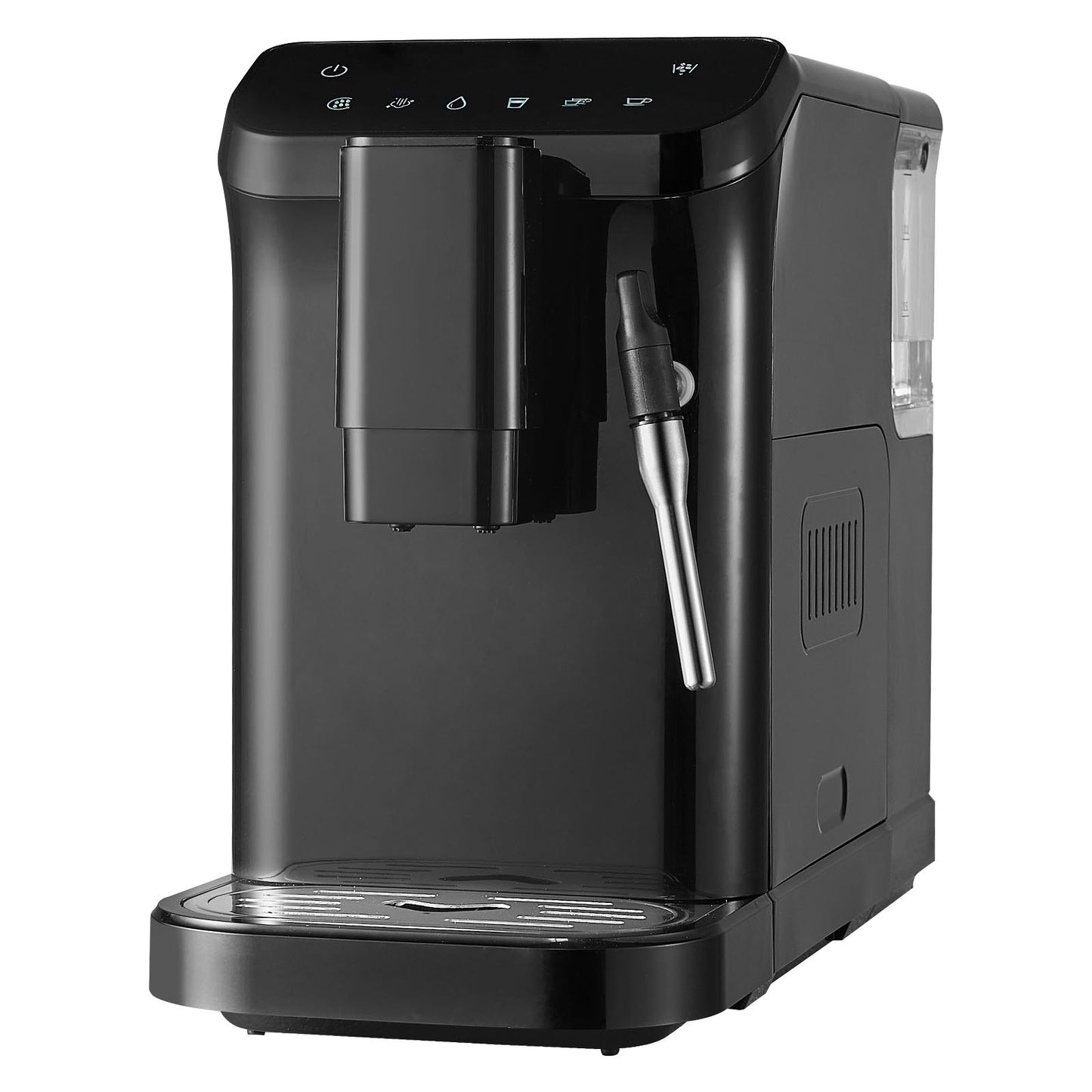 Automatisk Espressomaskin 20Bar med skummande ångstav och 15 slipnivåer