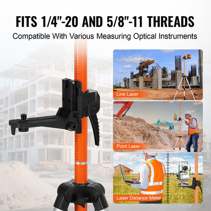 Laser-Nivellierstativ 1/4"-20 &amp; 5/8"-11 Gewinde 40,94-133,85 Zoll Höhenverstellung