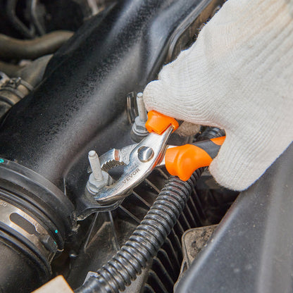 8-Piece Pliers Set, High Carbon Steel, 12"/10"/8" Groove Joint Pliers, 8" Linesman's Pliers, 6" Slip Joint Pliers, 8" Long Nose Pliers, 6" Diagonal Cutter, 10" Adjustable Wrench, and Tool Bag