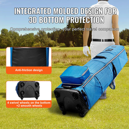 Golfschläger-Reisetasche, Golfgepäck-Taschenabdeckung mit Rädern, 1200D Oxford
