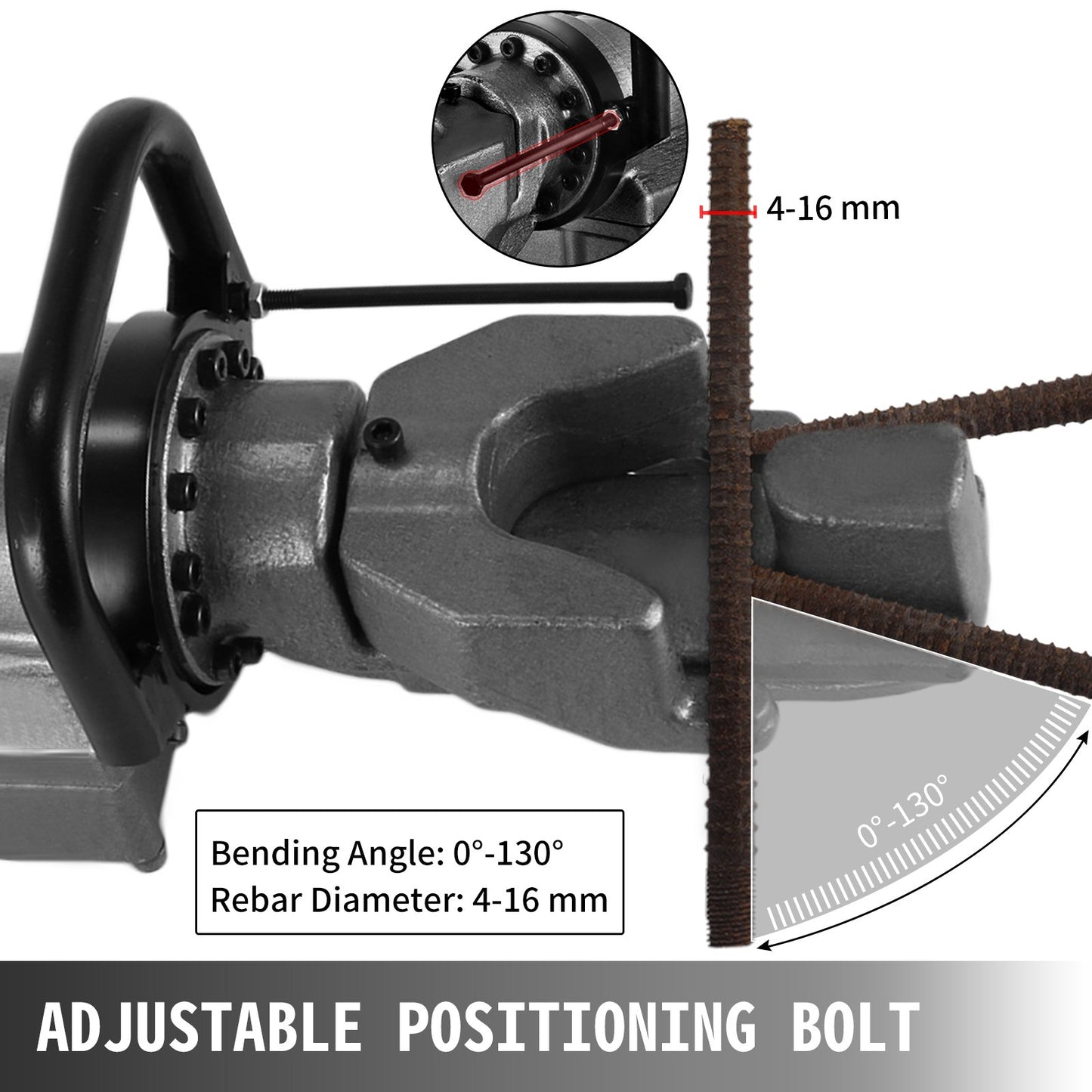 900W Electric Rebar Bender 5/8Inch 16mm Hydraulic Electric Hand Held Rebar Bender Machine for Bending Steel Rope