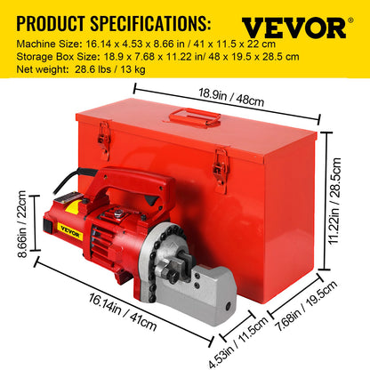 Electric Rebar Cutter, 1250W Portable Electric Hydraulic Rebar Cutter, Cutting up to 3/4 Inch #6 4-20mm Rebar within 4 Seconds,110V,with Easy to Carry Stainless Box