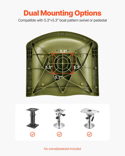 Bootssitz, niedrige Rückenlehne, hochklappbarer Bootssitz, Schwammkissen, Camouflage