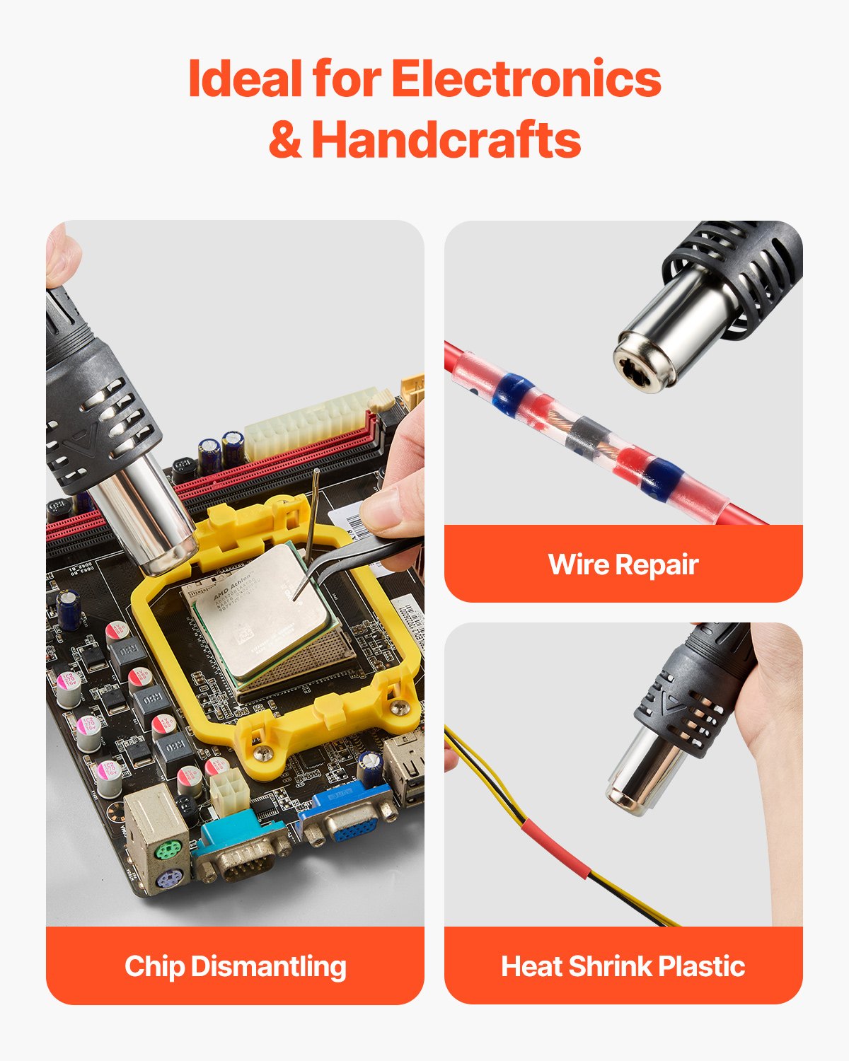 Heißluft-Nacharbeitsstation, 1000 W, LED, digitale SMD-Nacharbeitsstation, 212 °F–896 °F