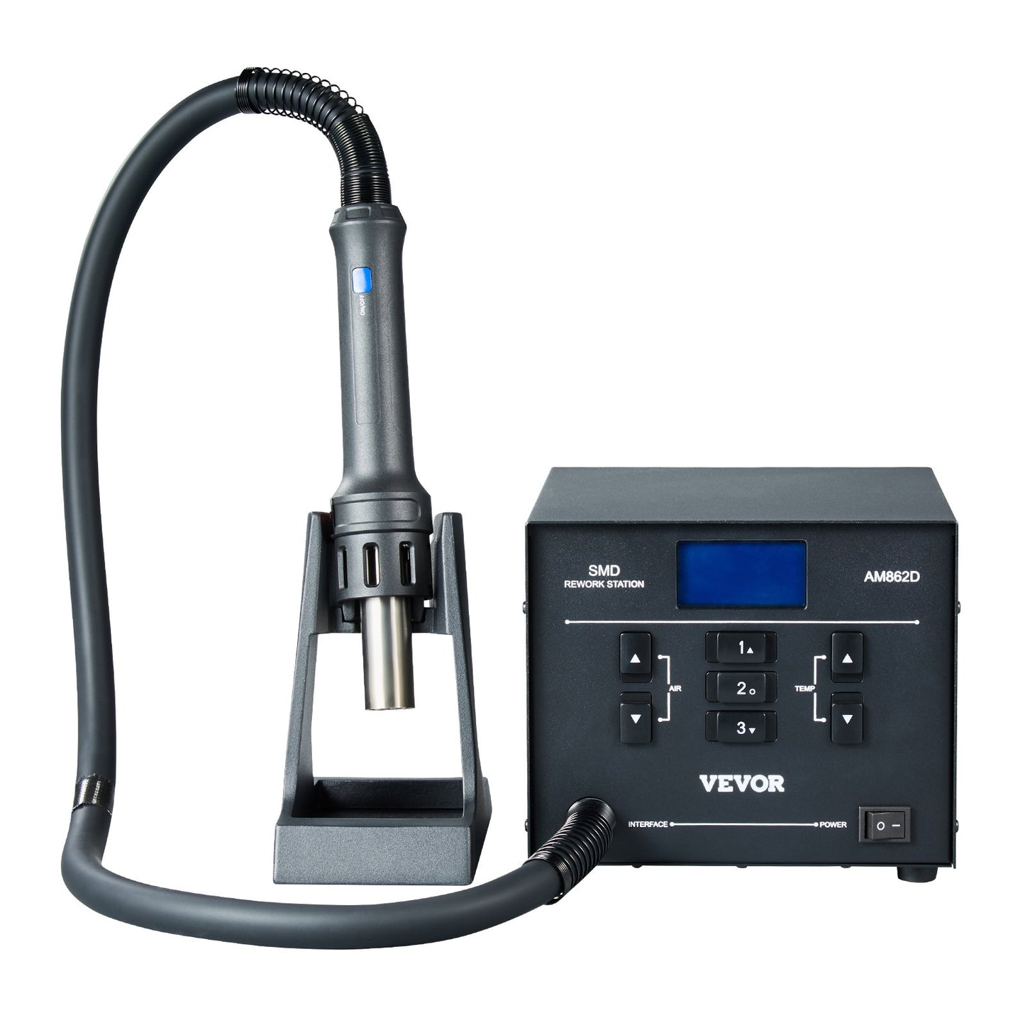 Heißluft-Nacharbeitsstation, 1000 W, LED, digitale SMD-Nacharbeitsstation, 212 °F–896 °F