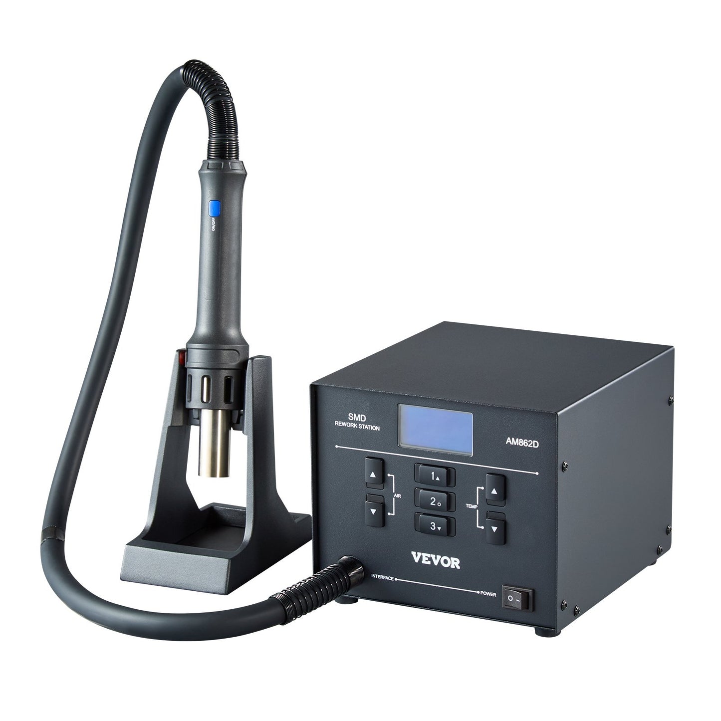 Heißluft-Nacharbeitsstation, 1000 W, LED, digitale SMD-Nacharbeitsstation, 212 °F–896 °F