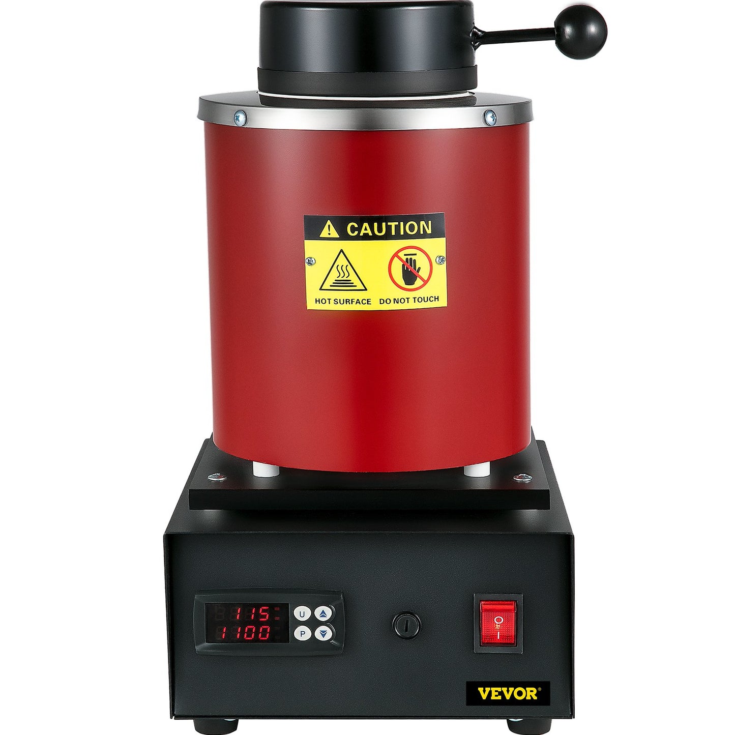 Electric Melting Furnace, 3KG Digital Electric Melting Furnace, 1750W 1150℃/2102℉ Gold Melting Furnace with Graphite Crucible and Ingot Mold for Processing Molten Gold, Silver, Copper, Aluminum