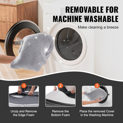 Menschliches Hundebett 72x48x10 Zoll großes Hundebett in menschlicher Größe, waschbar, künstliches Kaninchenfell