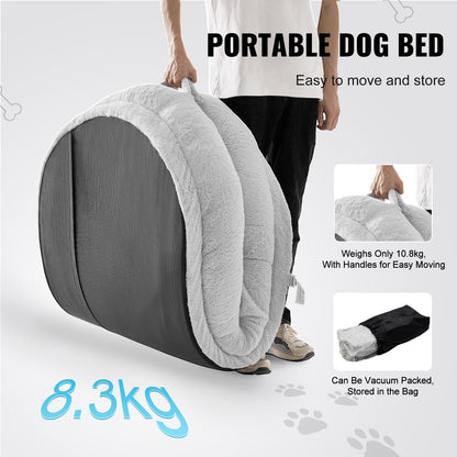 Human Dog Bed 68x35x10in Large Human Size Dog Bed Washable Faux Rabbit Fur