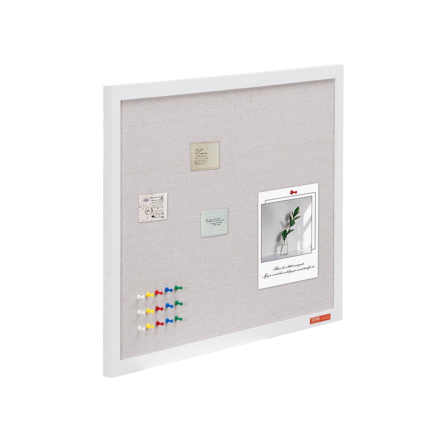 30"x20" Weiße Korktafel mit Leinenoberfläche zur Wandmontage