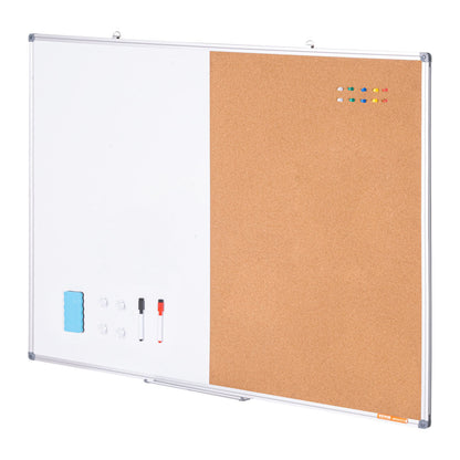 48" x 36" Whiteboard &amp; Korktafel-Kombination mit Aluminiumrahmen für Schulwohnheime