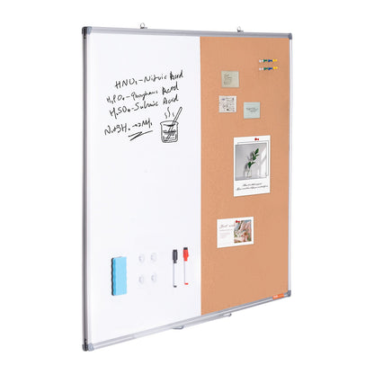 48" x 36" Whiteboard &amp; Korktafel-Kombination mit Aluminiumrahmen für Schulwohnheime