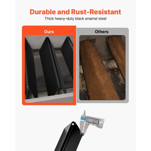 Smaksättningsbarer, 39 cm grillreservdel, för Weber Spirit I & II 300-seriens grillar, inklusive Spirit E-310, ll S-310, ll E-320, porslinsemaljerad ståltjockare värmeplatta, 5-pack |  EU