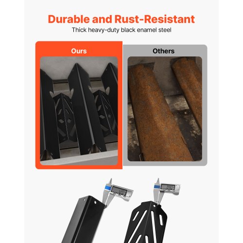 Smaksättningsstänger och värmeavvisare, 44 cm grillreservdel, för Weber Genesis ll 310 315 335 340, E/S 325s, ES/SX 325s, E/S 335, EX/SX/EPX-335 grillar, porslinsemaljerat stål, 8-pack |  EU