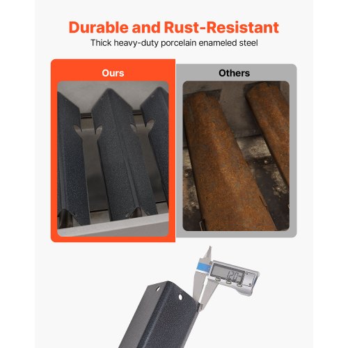 Smaksättningsstänger, 44 cm grillreservdel, för Weber Genesis ll 310 315 335 340, E/S 325s, ES/SX 325s, E/S 335, EX/SX/EPX-335 grillar, porslinsemaljerad ståltjockare värmeplatta, 5-pack |  EU