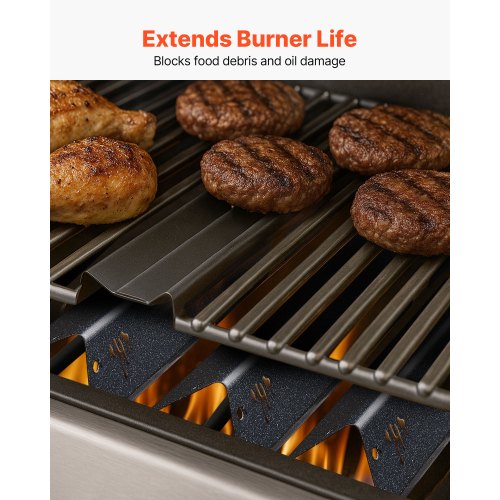 Smaksättningsstänger, 44 cm grillreservdel, för Weber Genesis ll 310 315 335 340, E/S 325s, ES/SX 325s, E/S 335, EX/SX/EPX-335 grillar, porslinsemaljerad ståltjockare värmeplatta, 5-pack |  EU