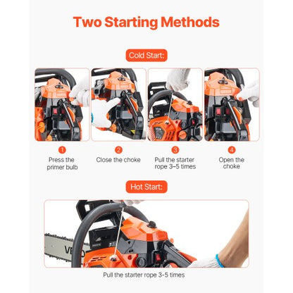 40cc Benzin-Kettensäge 1,8 PS Benzin 14 Zoll Kettensäge zum Holzschneiden