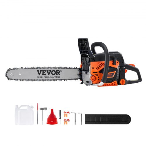 Gas Chainsaw, 52CC 18" 2.55HP, Gasoline Powered Chain Saw, Handheld Cordless Petrol Chainsaws for Tree Wood Branch Cutting, Tree Trimming, Land Clearing, Farm Garden Ranch Forest Cutting Use