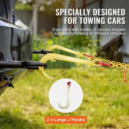 5/16" x 2' G80 Dragkedja J Krok V-kedja Träns Grab Hook Wrecker 10800 lbs