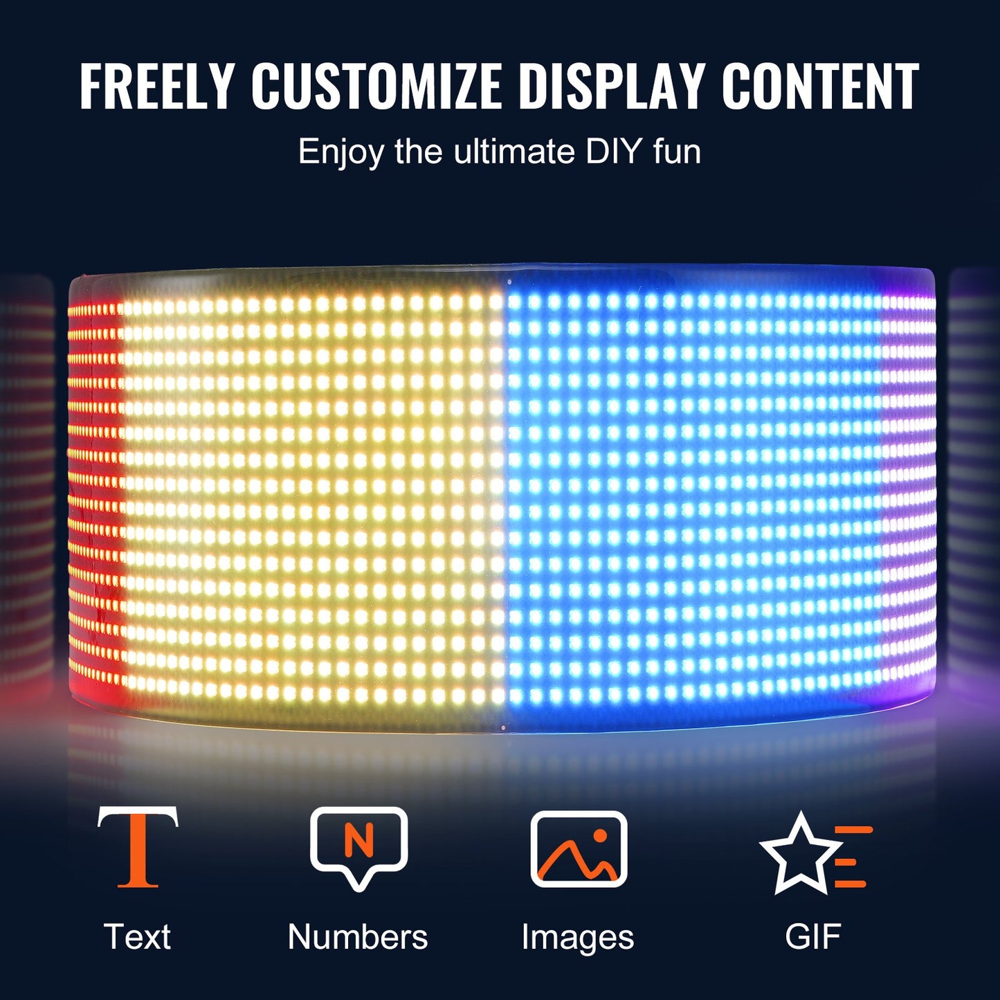 68x12cm Programmable LED Sign Scrolling Display Board P6 Full Color