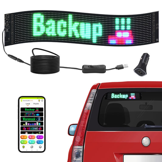 68x12cm Programmable LED Sign Scrolling Display Board P6 Full Color