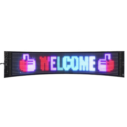 68x12cm Programmable LED Sign Scrolling Display Board P6 Full Color