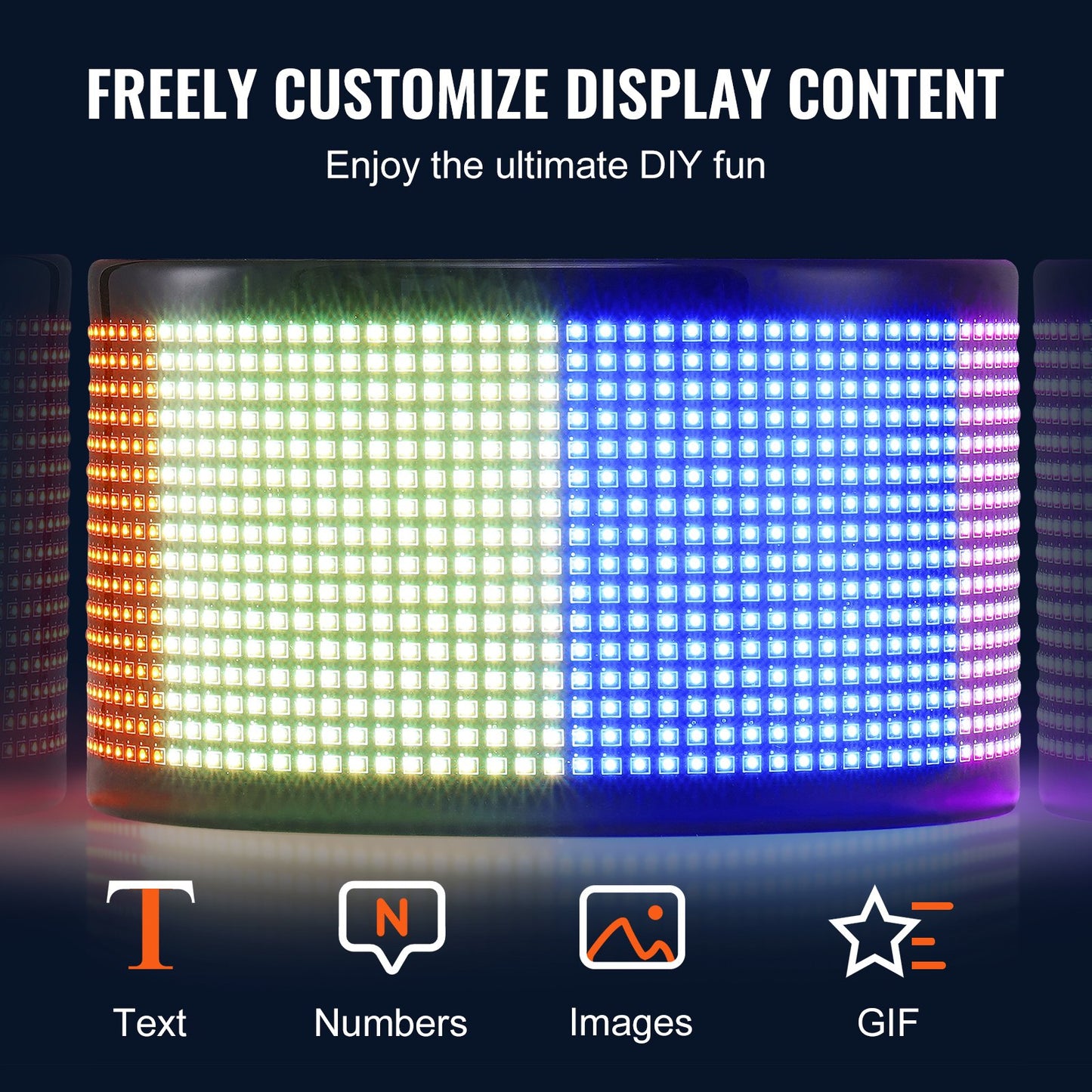 83.5x20cm Programmable LED Sign Scrolling Display Board P5 Full Color