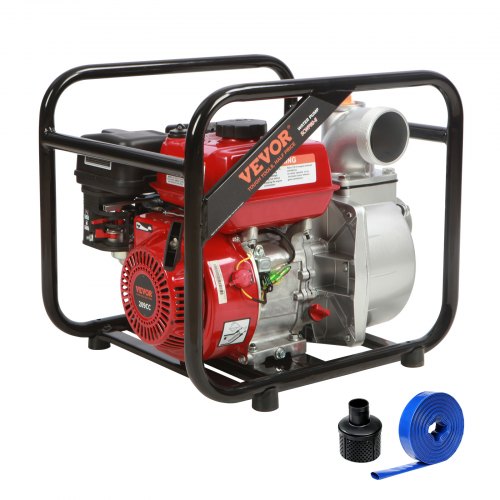 Gasoline Engine Water Pump, 3-inch, 7HP 265 GPM, 142ft Lift, 22ft Suction, 4-Stroke Gas Powered Trash Water Transfer Pump Portable High Pressure with 25ft Hose for Irrigation Pool, EPA Certified