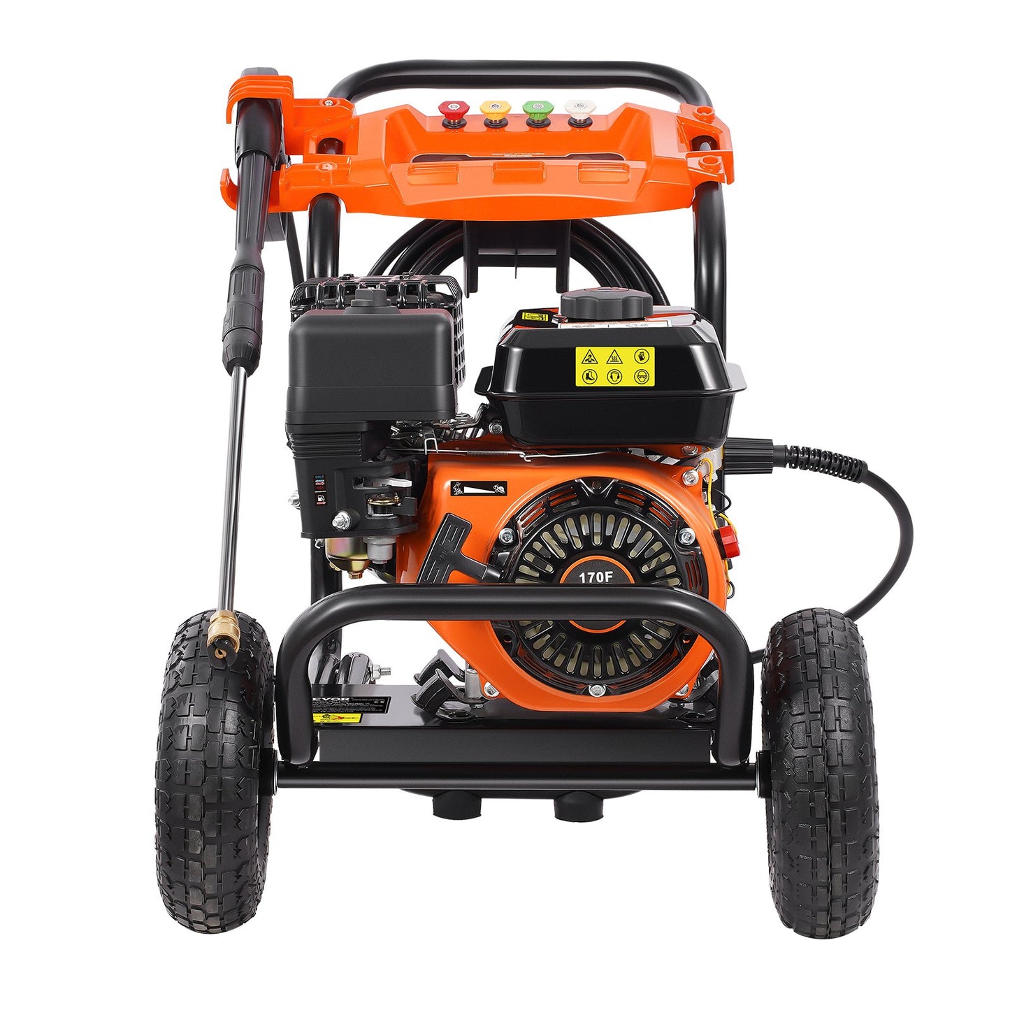 Gastryckstvätt 3500 PSI 10L/min 2,6 GPM med 5 munstycken för bilar