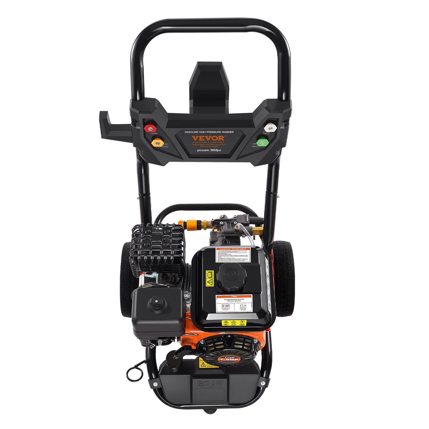 Gastryckstvätt 3950 PSI 10L/min 2,6 GPM med 5 munstycken för bilar