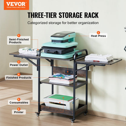 Transferpressentisch mit Ladestation 3-stufiger beweglicher Transferpressenständer