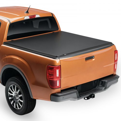 Soft Roll-Up Truck Bed Tonneau Cover, Compatible with 2014-2025 Chevy Silverado/GMC Sierra 1500 & 2014-2019 2500 3500 HD, Fits 6.5 ft (6 ft 7 in/79 in) Bed, PVC Tonneau Cover with Aluminum Bars