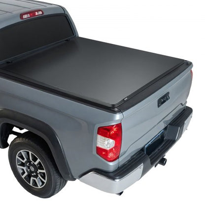 Soft Roll-Up Truck Bed Tonneau Cover, Compatible with 2014-2018 Chevy Silverado/GMC Sierra 1500 (2019 LD/Limited), Fits 5.8 ft (5 ft 9 in/69 in) Bed, PVC Tonneau Cover with Aluminum Alloy Bars