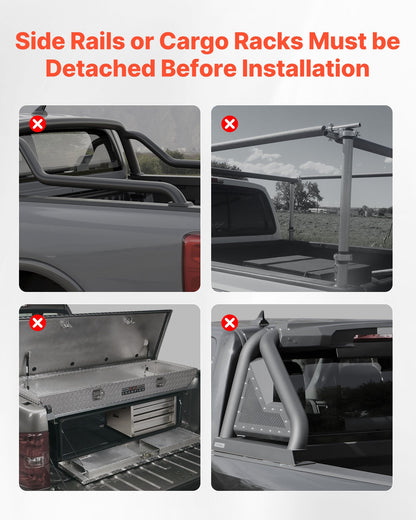 Soft Roll-Up Truck Bed Tonneau Cover, Compatible with 2014-2018 Chevy Silverado/GMC Sierra 1500 (2019 LD/Limited), Fits 5.8 ft (5 ft 9 in/69 in) Bed, PVC Tonneau Cover with Aluminum Alloy Bars