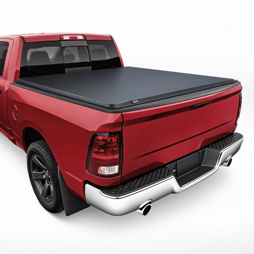 Soft Roll-Up Truck Bed Tonneau Cover, Compatible with 2019-2024 Dodge Ram 1500 Classic, 2003-2025 Ram 2500 3500, Fits 6.4 ft (6 ft 4 in/76 in) Bed, PVC Tonneau Cover with Aluminum Alloy Bars