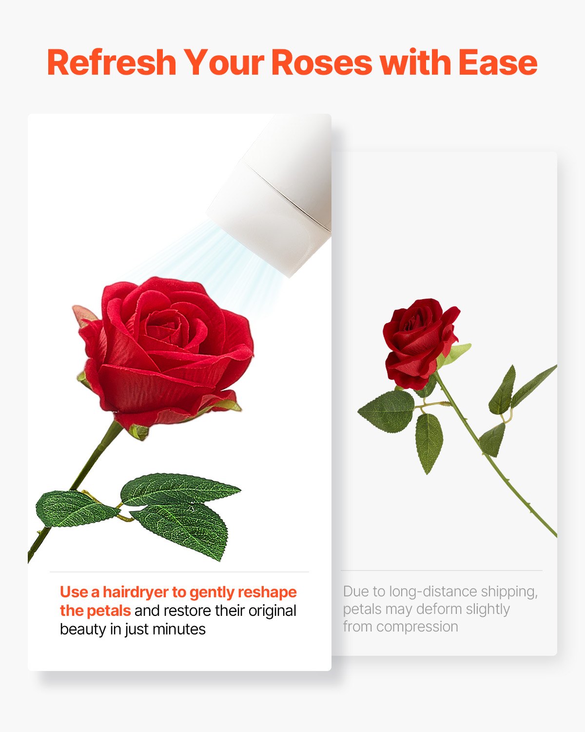 Artificial Flowers, 60 pcs Real Looking Red Foam Fake Roses Bulk, Faux Red Bridal Shower with Stems for DIY Wedding Bouquets, Home Centerpieces Arrangements, Party Tables Decorations